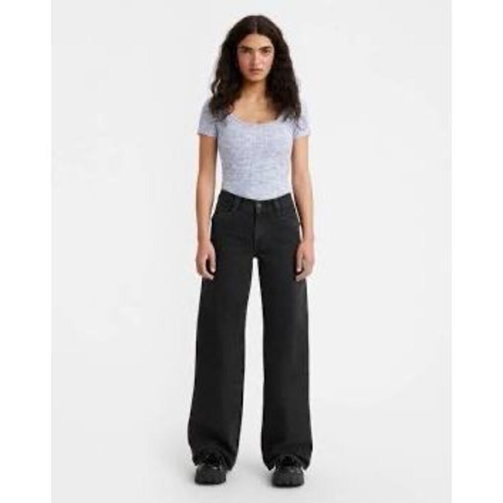 Levi’s Black Wash Relaxed Mid Rise '94 Baggy Wide Leg Denim Jeans Size 32 NWT